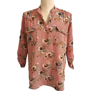 Cure Red & White Striped Size Small Blouse